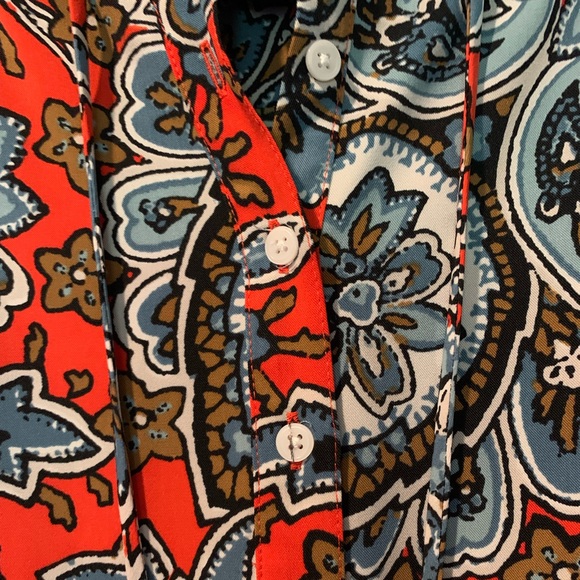 LOFT Paisley Print Shift Dress Size Small - Picture 3 of 4